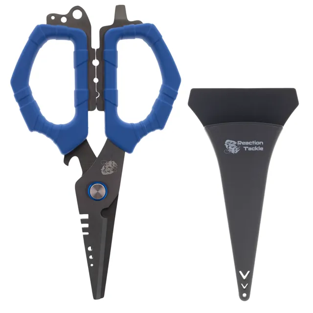 Reaction Tackle 6.5” Multi Tool – Braid Cutting Shears with Sheath - NEW